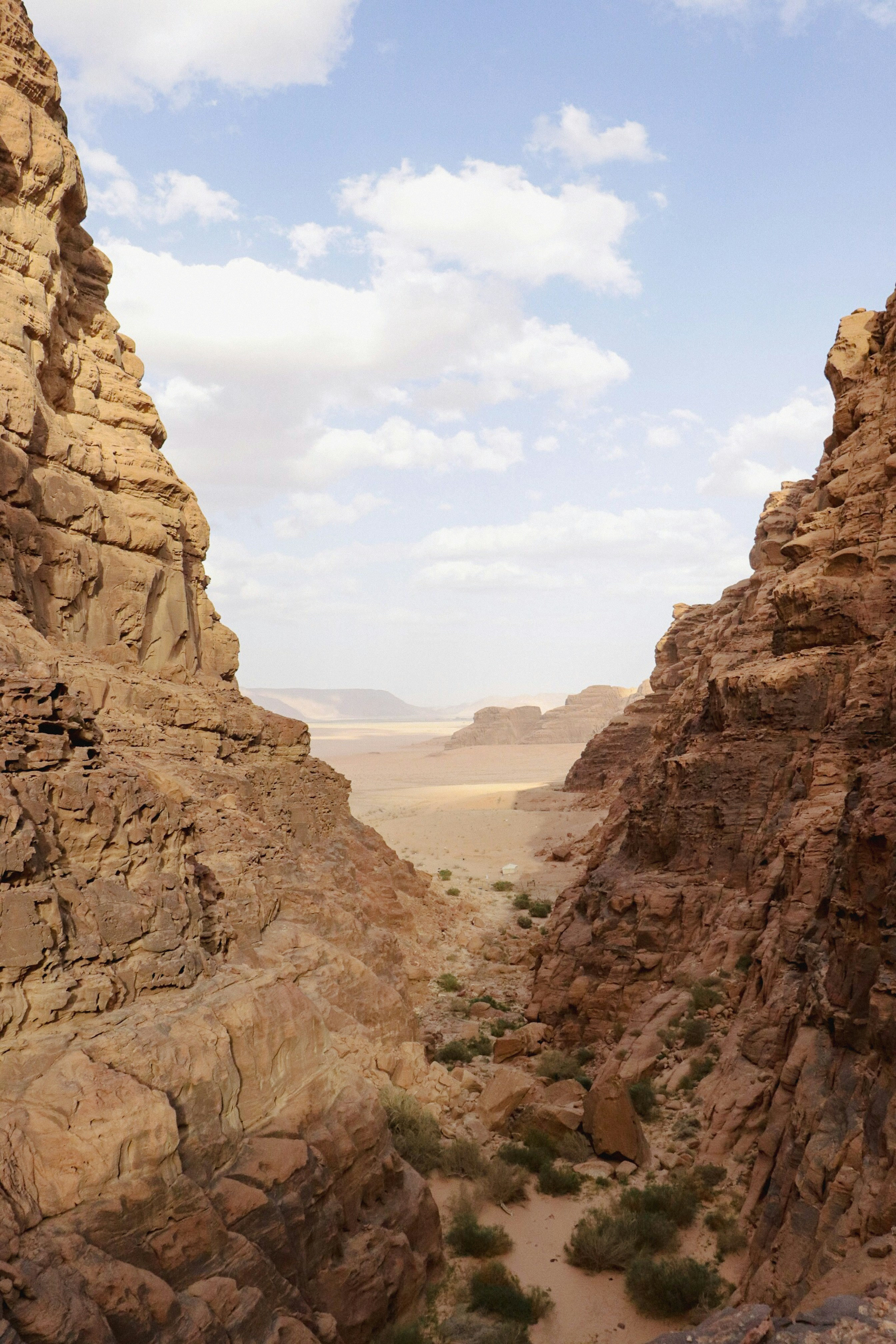 Rocky canyon landscape of Dana Biosphere Reserve, Jordan